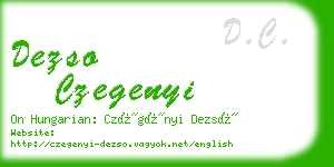 dezso czegenyi business card